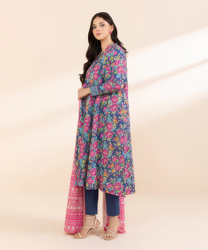 3 Piece - Printed Light Khaddar Suit