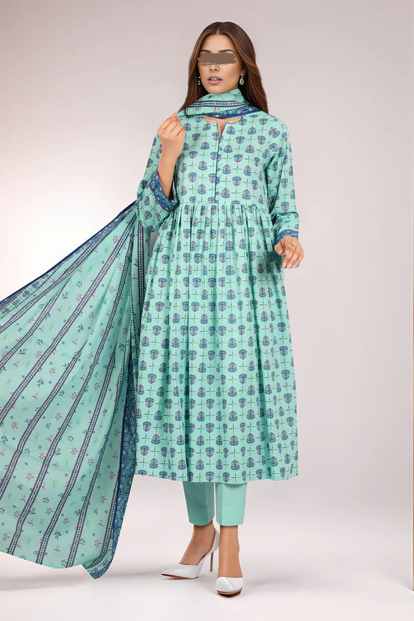 Unstitched Printed Lawn 3 Piece