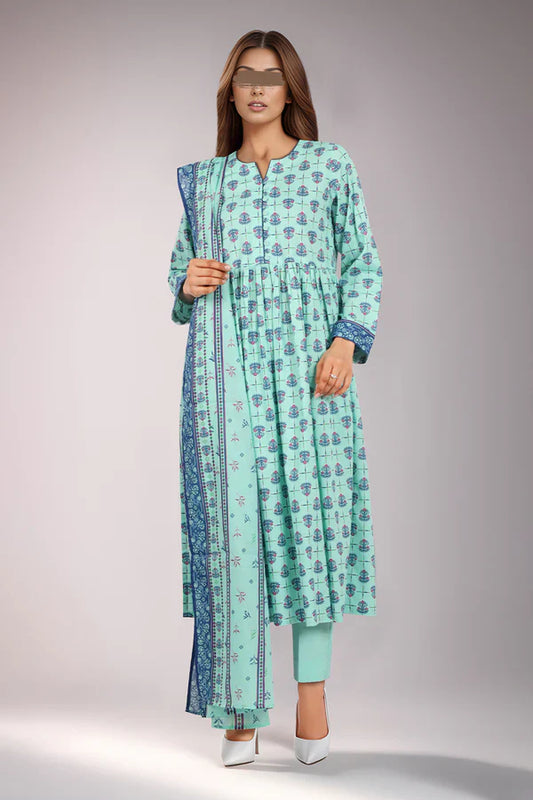 Unstitched Printed Lawn 3 Piece