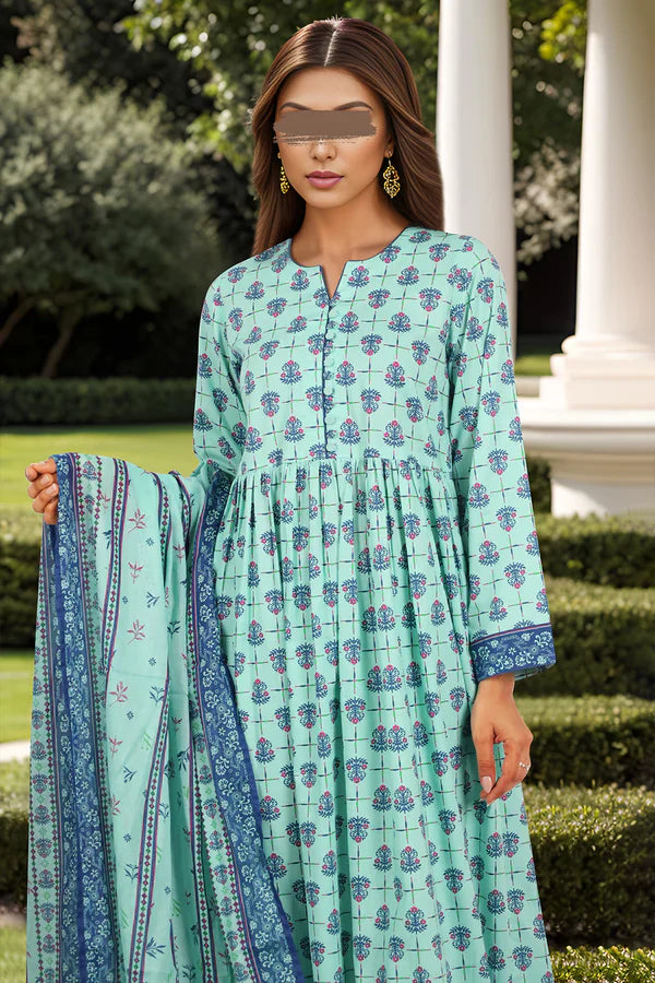 Unstitched Printed Lawn 3 Piece