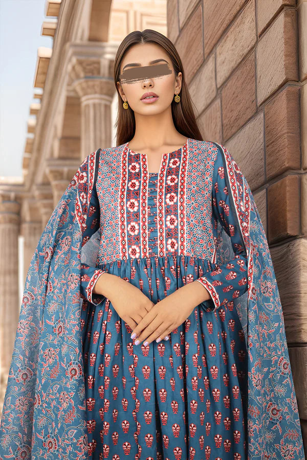 Unstitched Printed Lawn 3 Piece