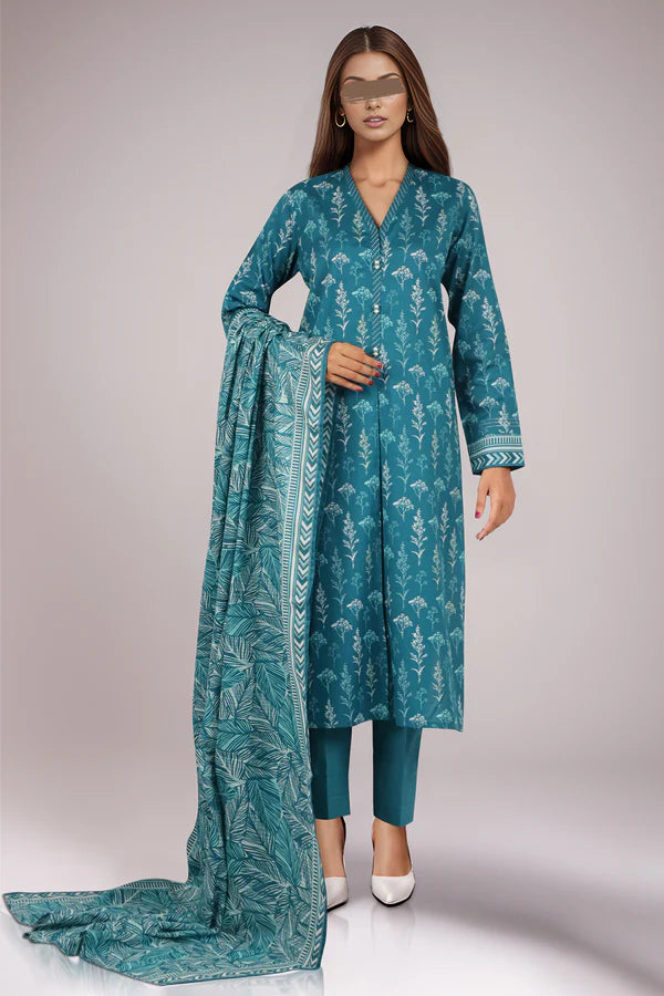 Unstitched Printed Lawn 3 Piece