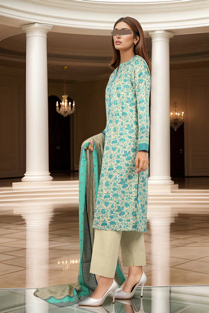 Unstitched Printed Lawn 3 Piece