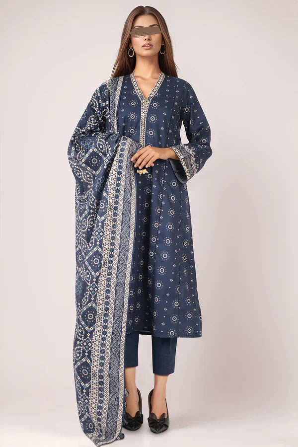 Unstitched Printed Lawn 3 Piece