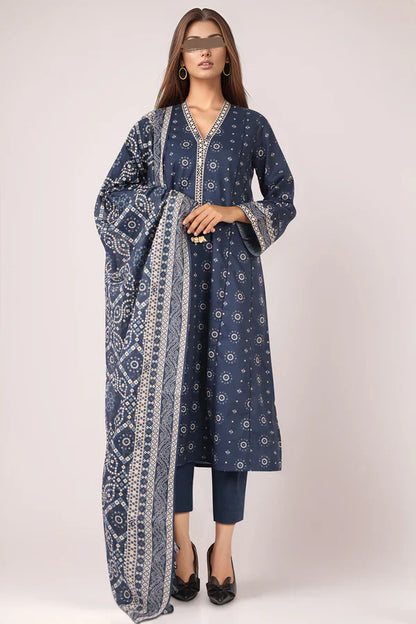 Unstitched Printed Lawn 3 Piece