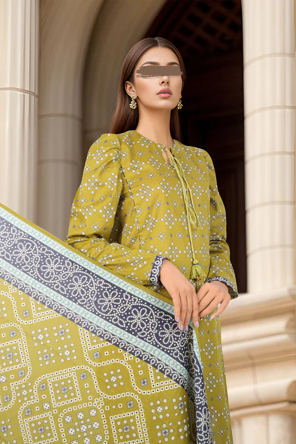 Unstitched Printed Lawn 3 Piece