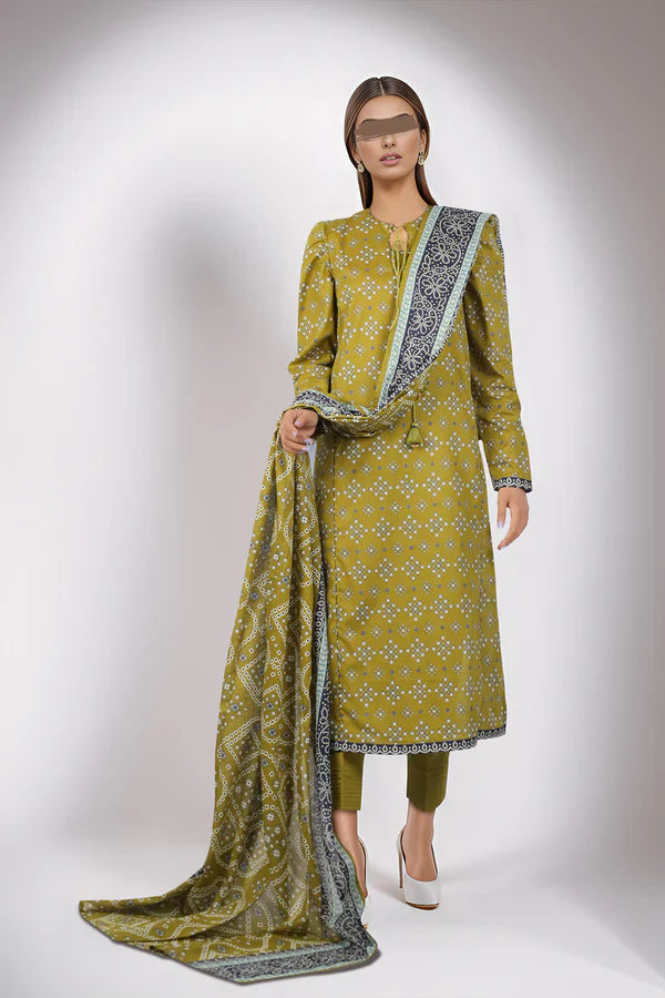 Unstitched Printed Lawn 3 Piece