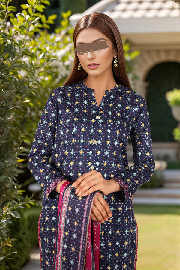 Unstitched Printed Lawn 3 Piece