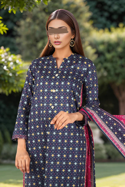 Unstitched Printed Lawn 3 Piece