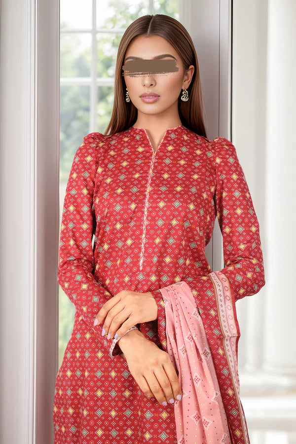 Unstitched Printed Lawn 3 Piece