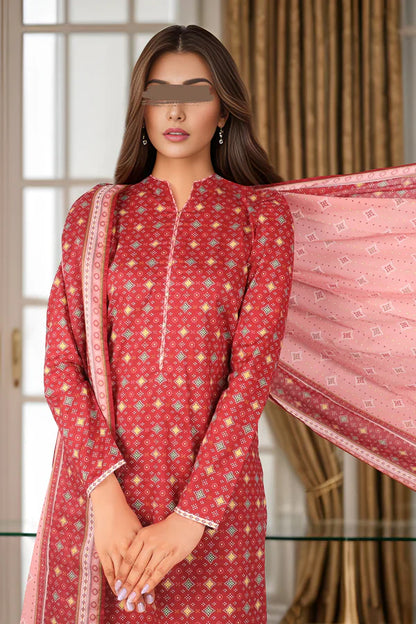 Unstitched Printed Lawn 3 Piece