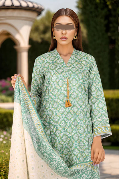 Unstitched Printed Lawn 3 Piece