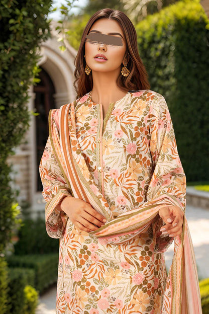 Unstitched Printed Lawn 3 Piece