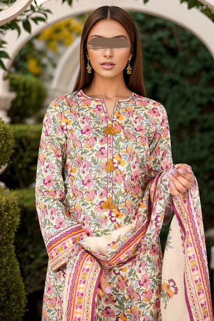 Unstitched Printed Lawn 3 Piece