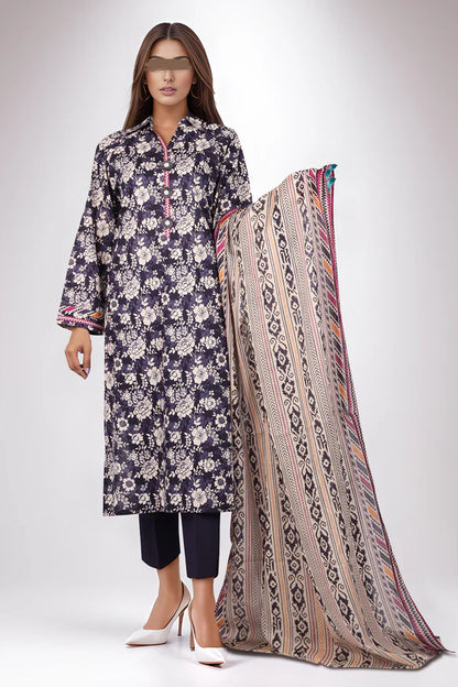 Unstitched Printed Lawn 3 Piece