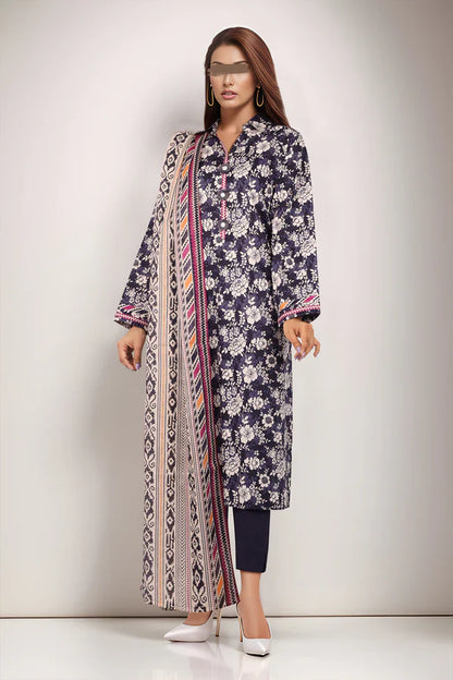 Unstitched Printed Lawn 3 Piece