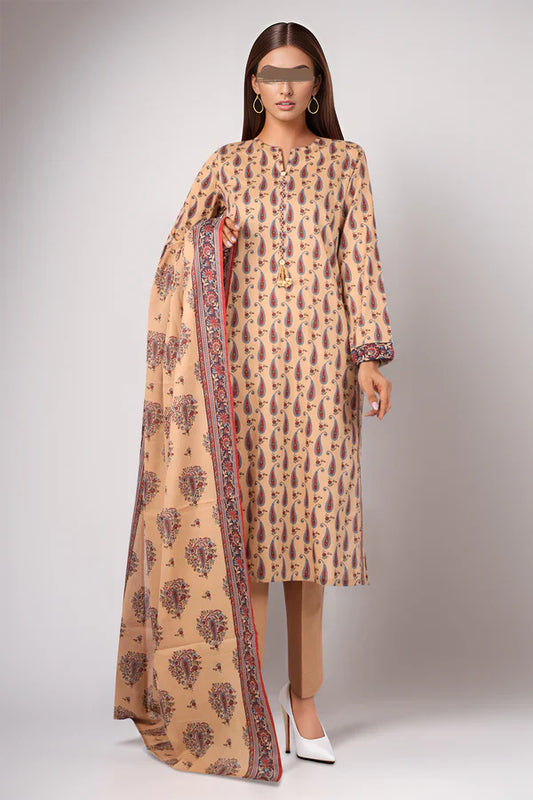 Unstitched Printed Lawn 3 Piece