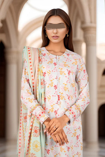 Unstitched Printed Lawn 3 Piece