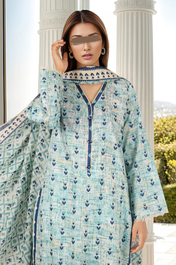 Unstitched Printed Lawn 3 Piece