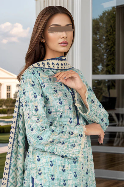 Unstitched Printed Lawn 3 Piece