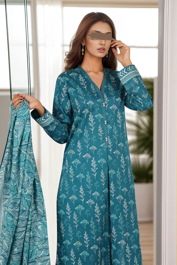 Unstitched Printed Lawn 3 Piece