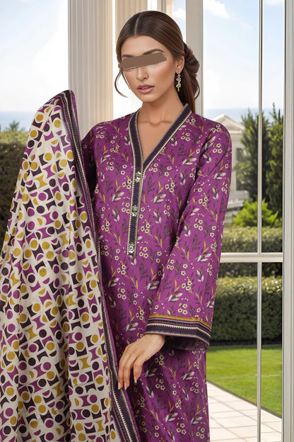 Unstitched Printed Lawn 3 Piece